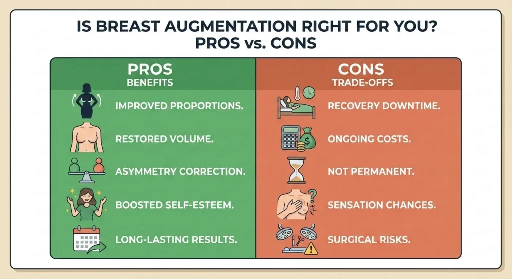 benefits and risks of breast augmentation
